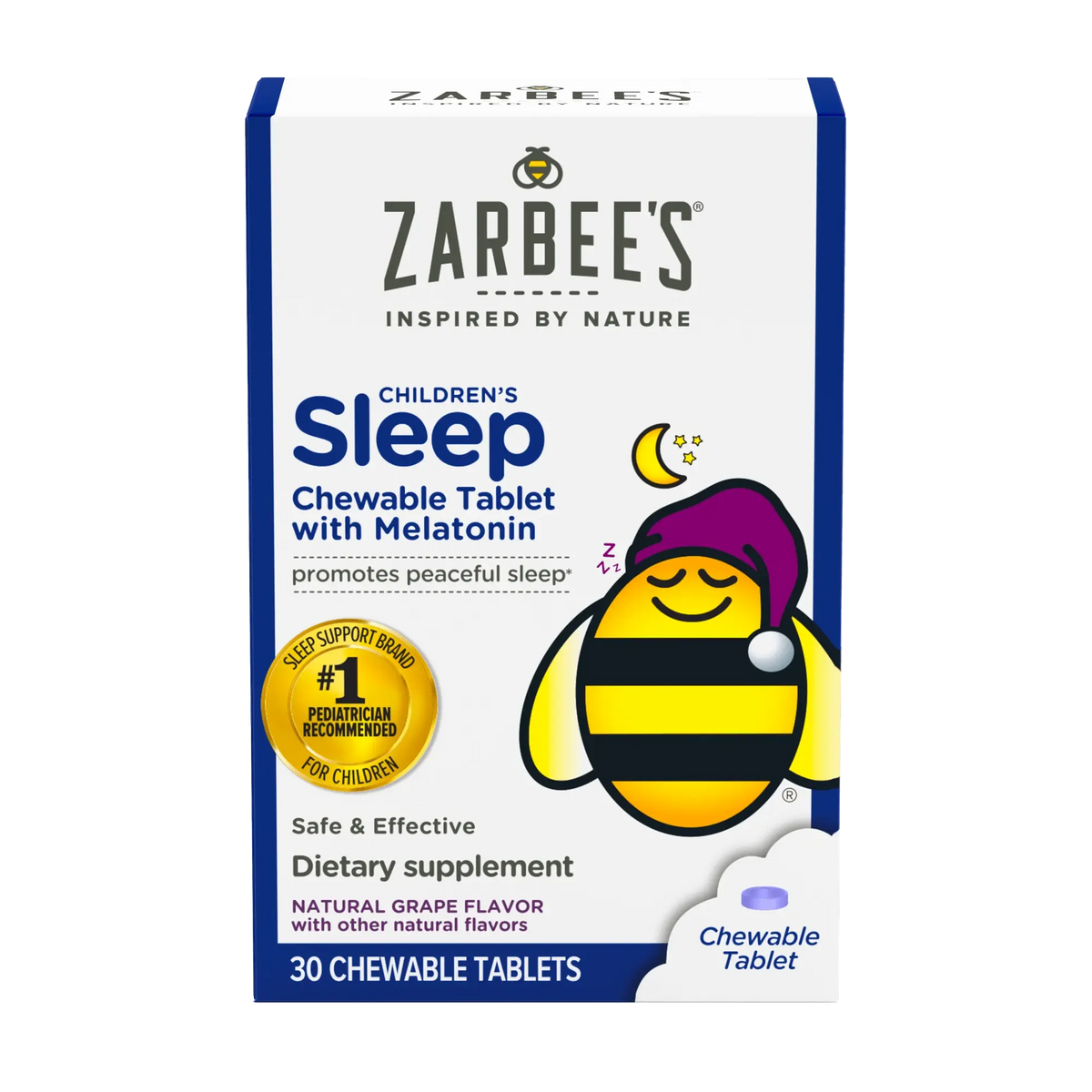 Zarbee's - Children's Sleep Melatonin Chewable Tablets - 30 count