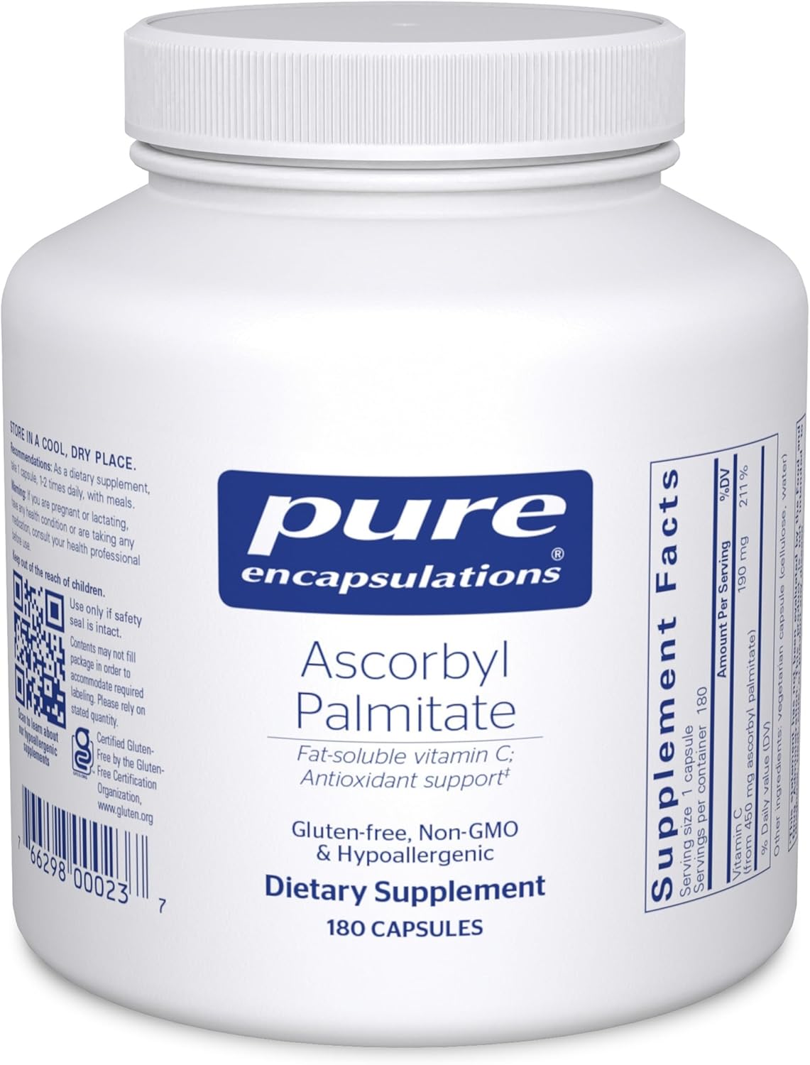 Pure Encapsulations Ascorbyl Palmitate 180 Capsules