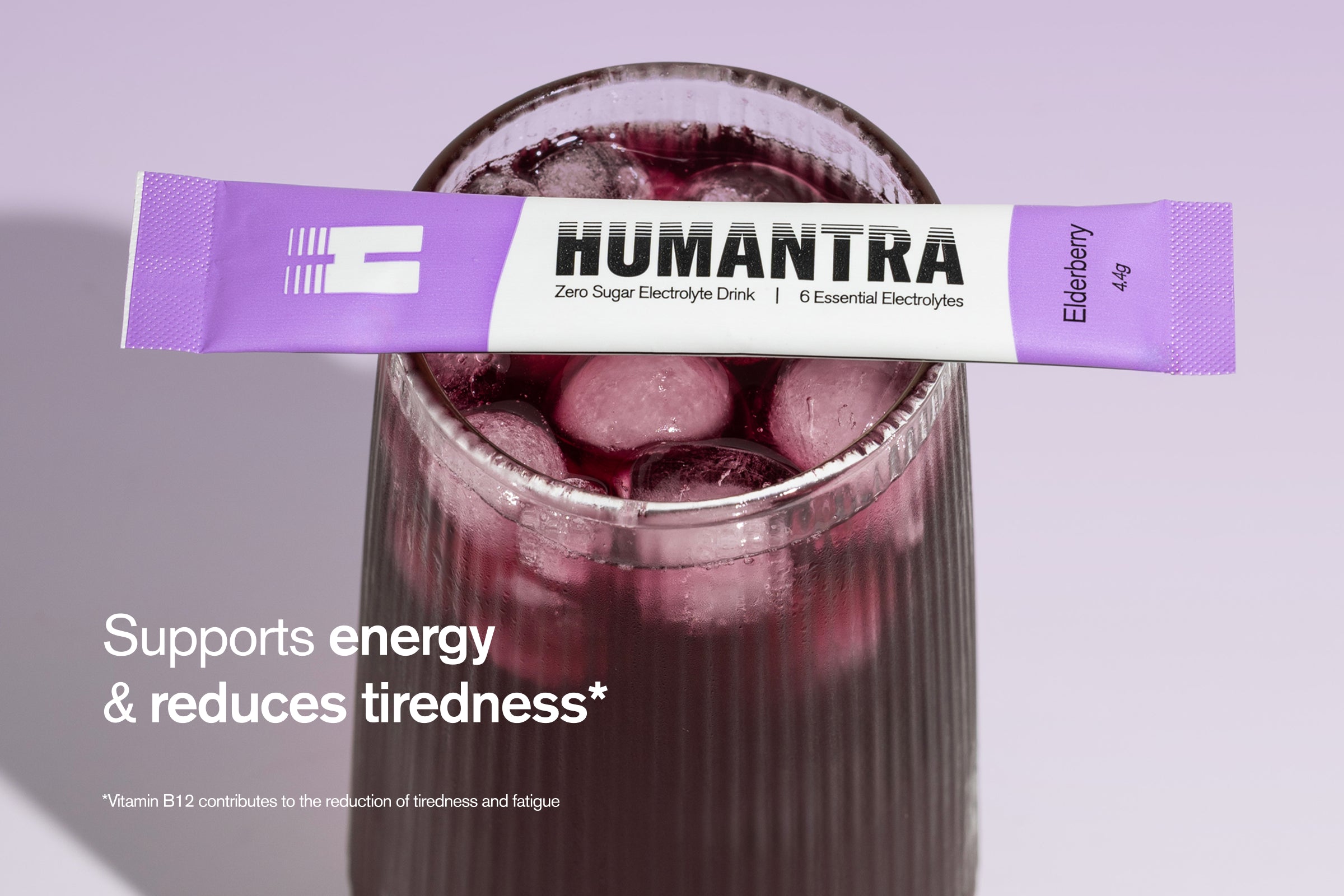 Humantra Electrolyte Powder – Elderberry (20 Sachets) | 6-Electrolyte Hydration | Plant-Based, Vegan, Sugar Free & Gluten Free
