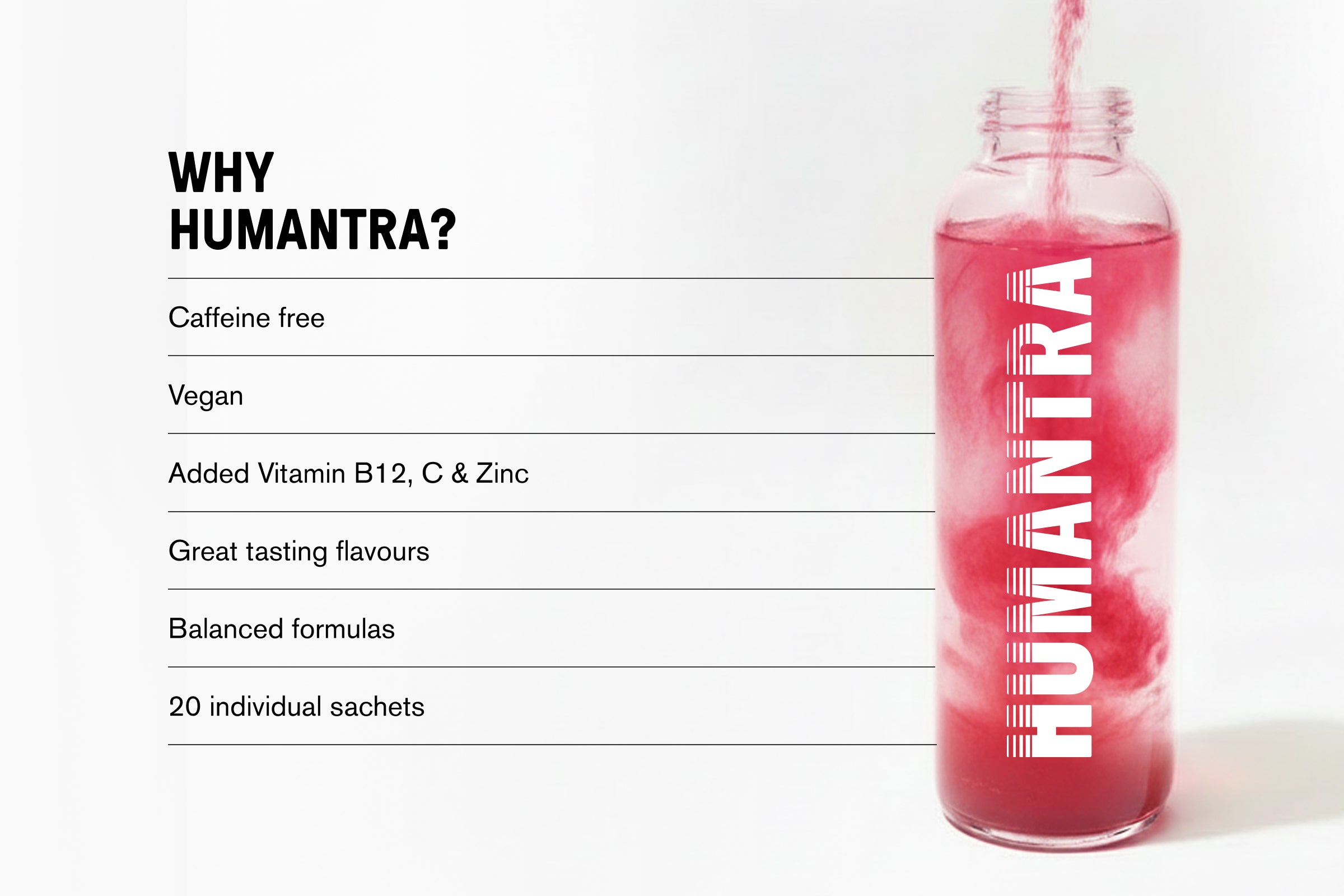 Humantra Electrolyte Powder – Black Cherry (20 Sachets) | 6-Electrolyte Hydration | Plant-Based, Vegan, Sugar Free & Gluten Free