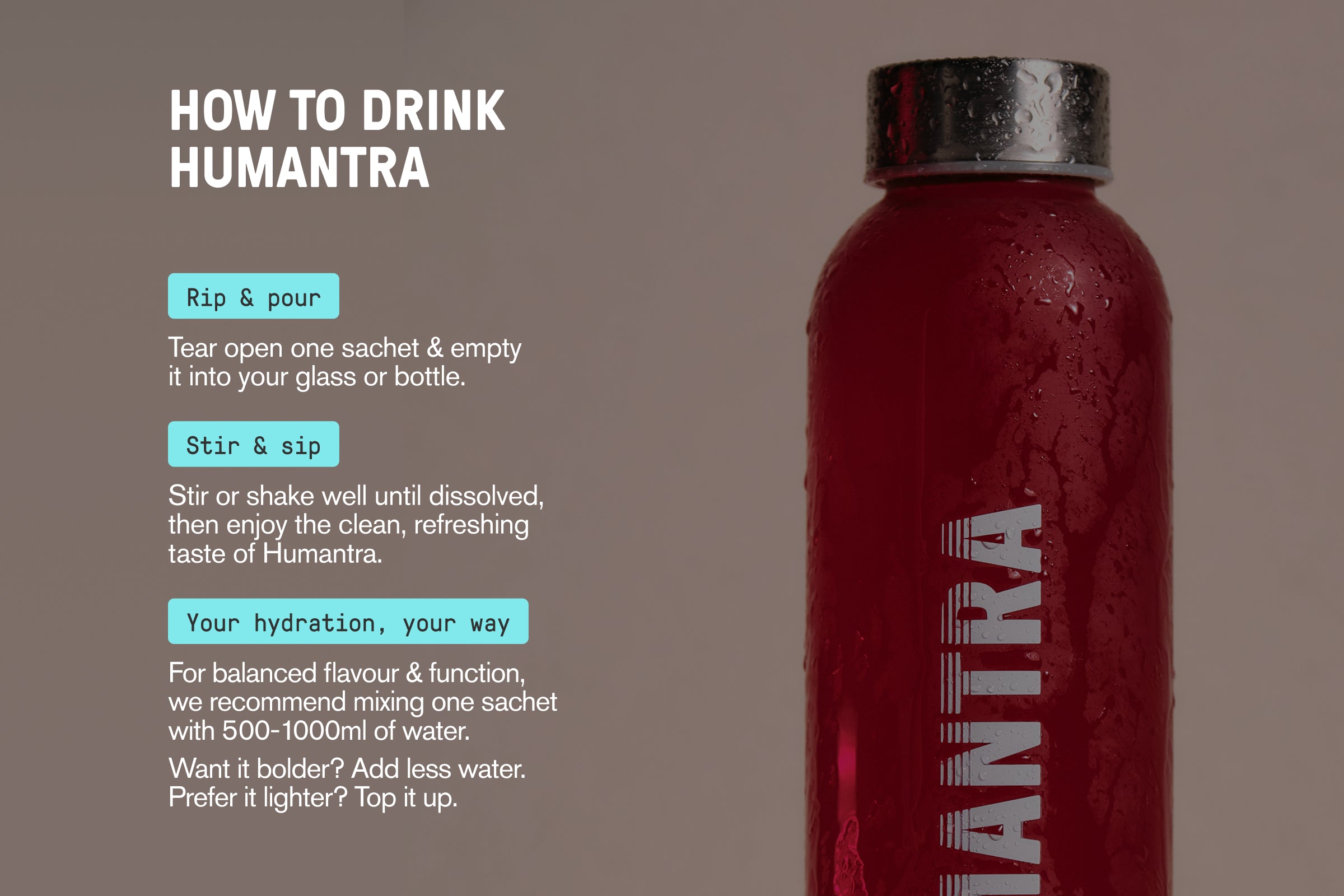 Humantra Electrolyte Powder – Black Cherry (20 Sachets) | 6-Electrolyte Hydration | Plant-Based, Vegan, Sugar Free & Gluten Free