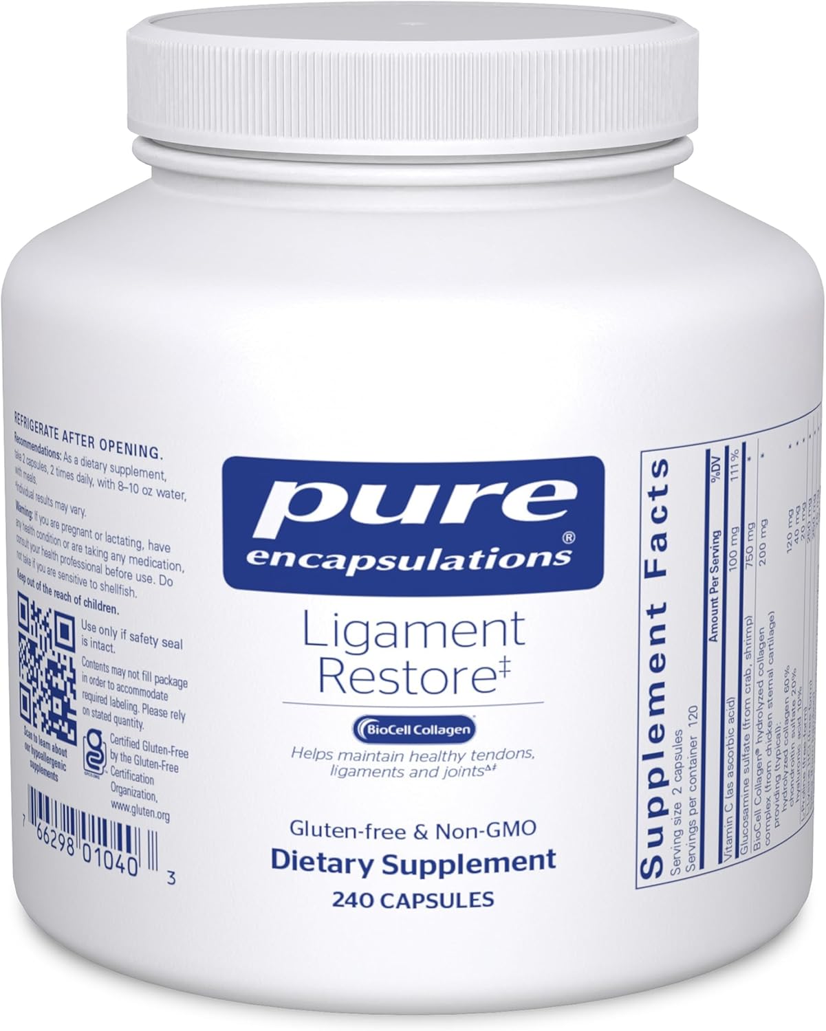 Pure Encapsulations Ligament Restore 120 Capsules