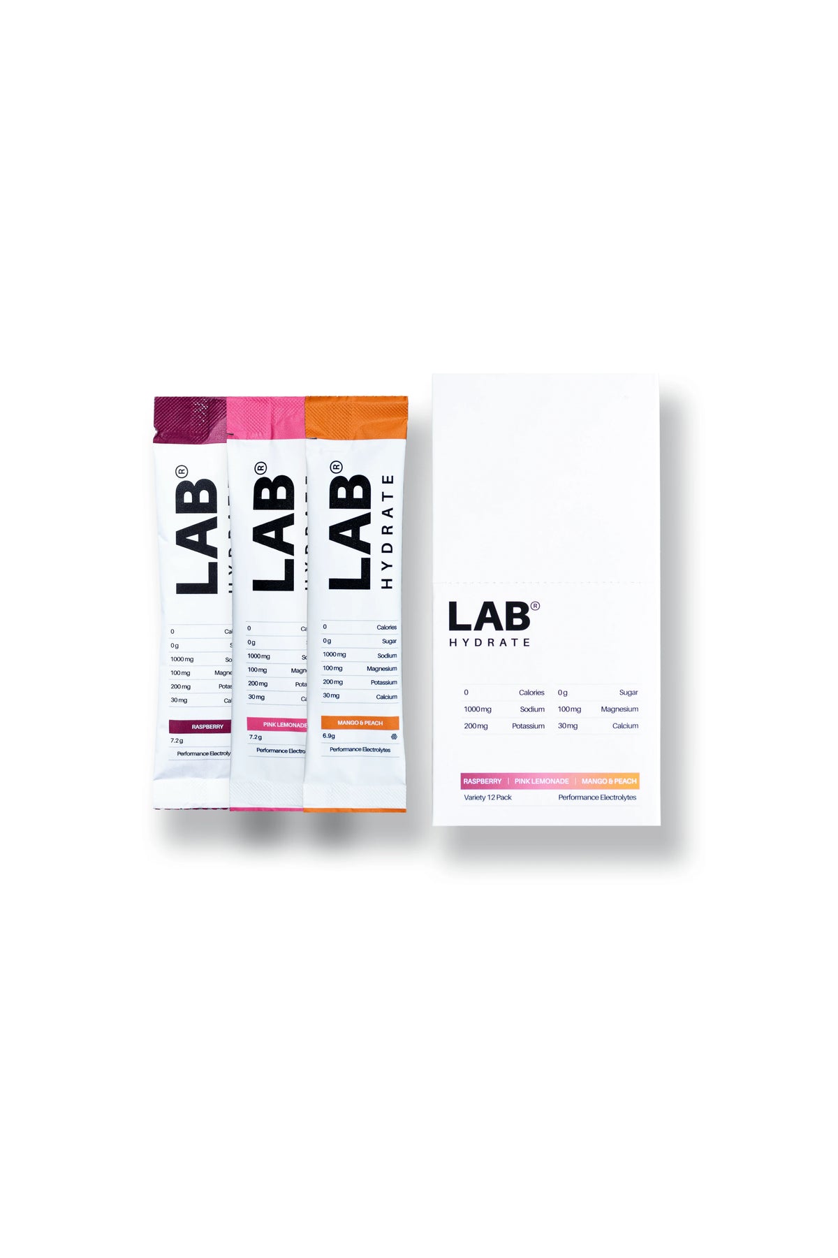 LAB - Hydrate Performance Electrolytes - Variety Pack - 12 Sticks