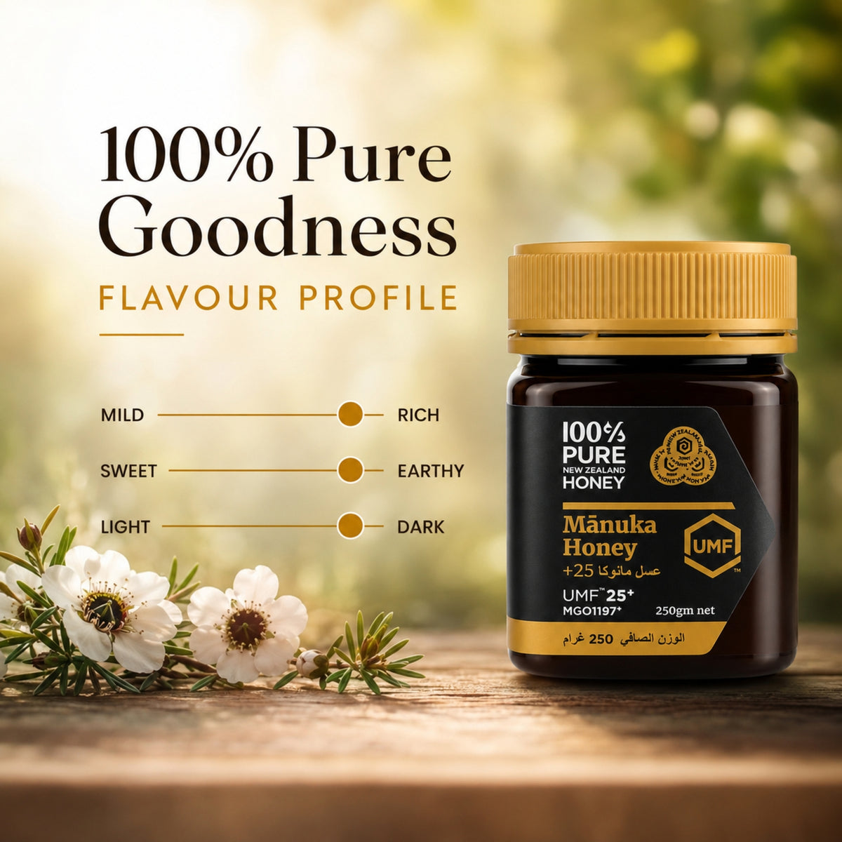 100% Pure New Zealand Honey - Manuka Honey UMF 25+ MGO 1197+