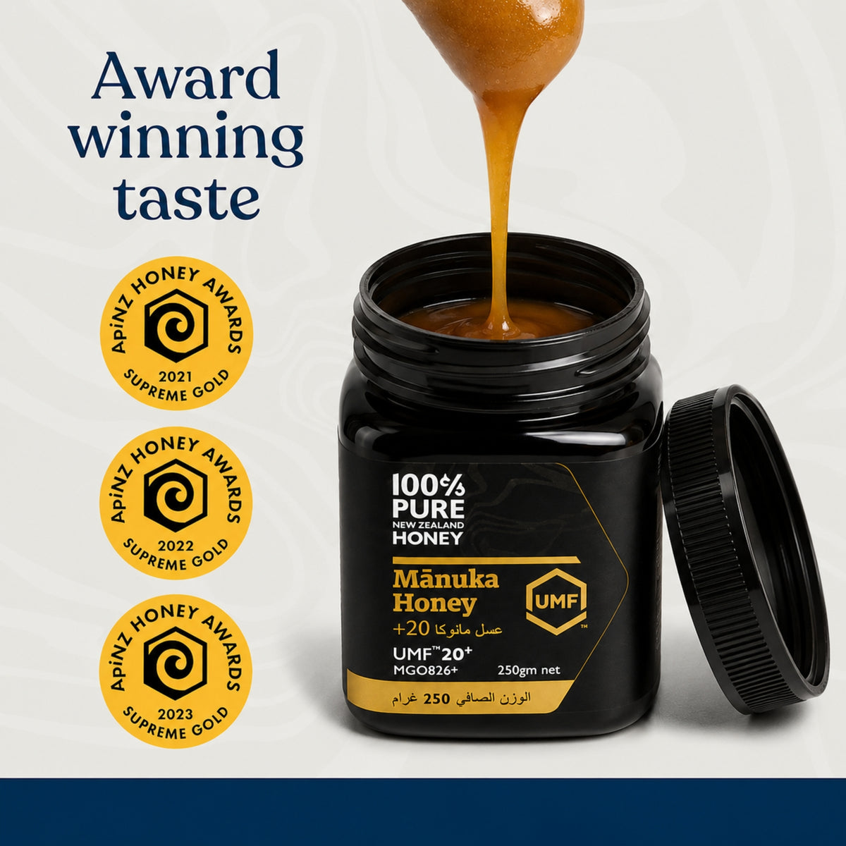 100% Pure New Zealand Honey - Manuka Honey UMF 20+ MGO 826+
