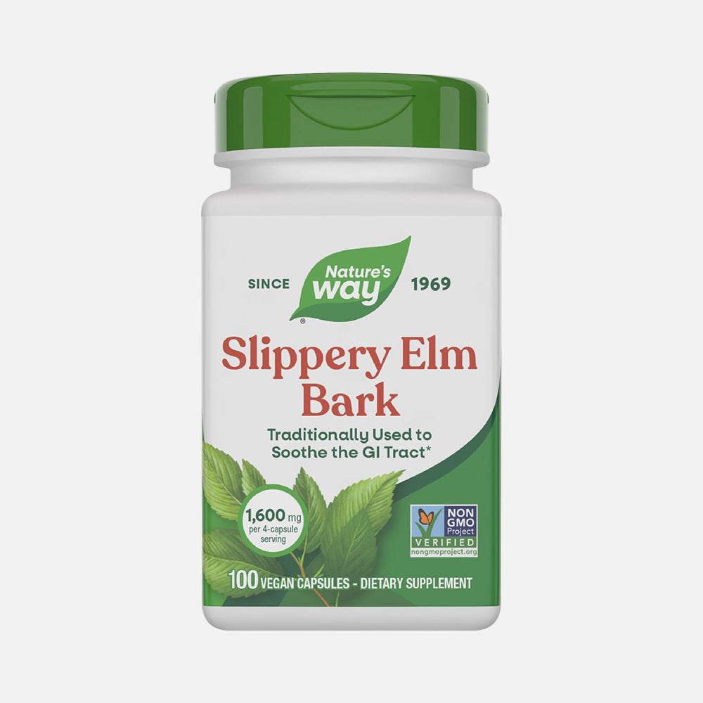 Slippery Elm Bark 400mg - 100 Vegan Capsules