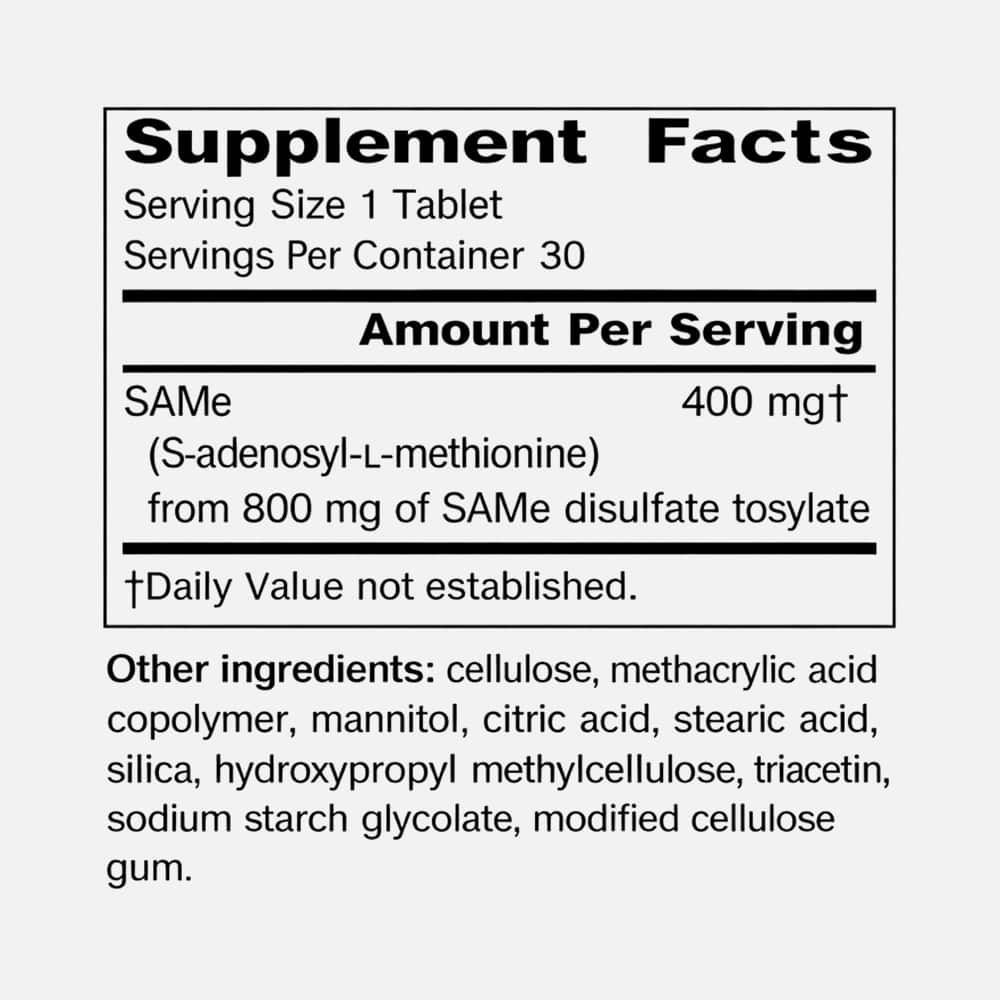 SAMe 400mg - 30 Enteric Coated Tablets
