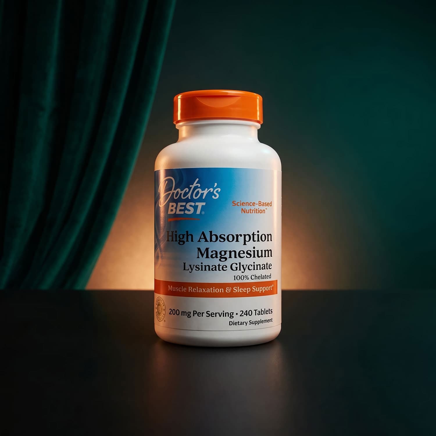 Doctor's Best - Magnesium Glycinate Lysinate 200mg - 240 Tablets