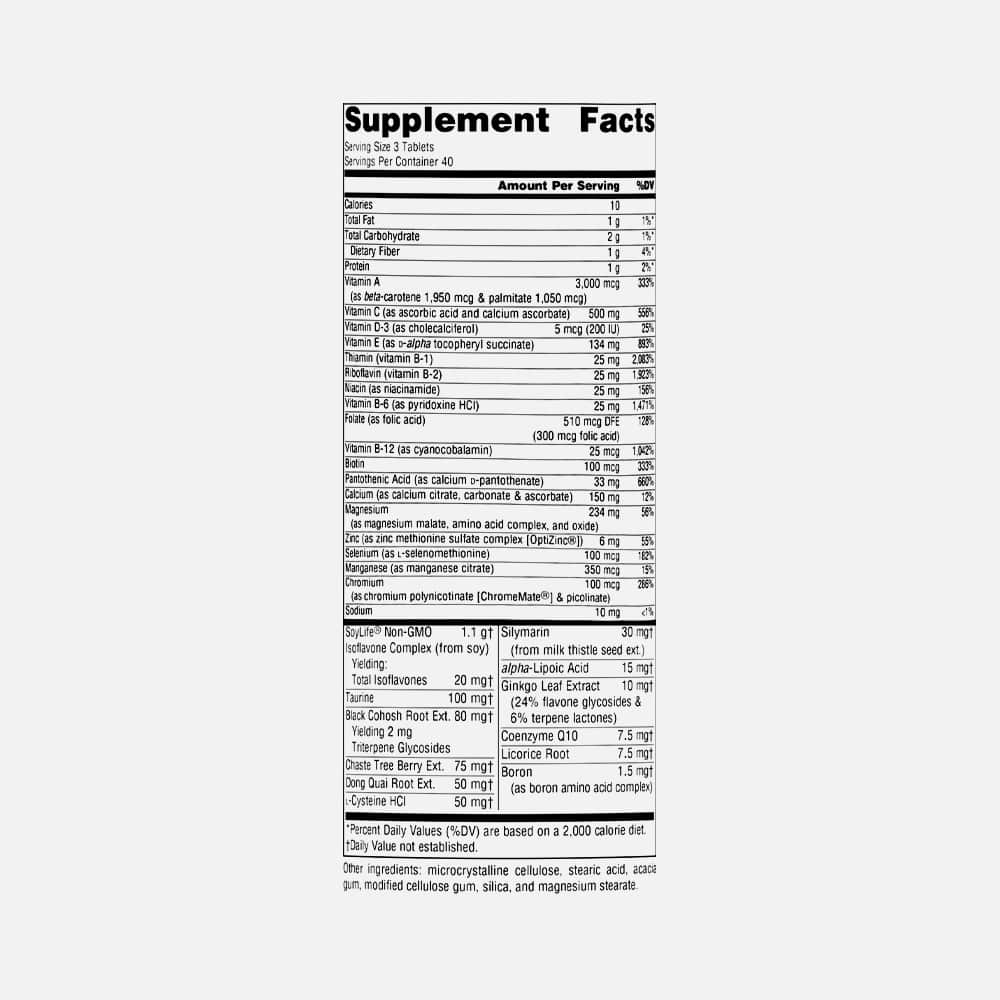 Menopause Multiple with Non-GMO Soy - 120 Tablets