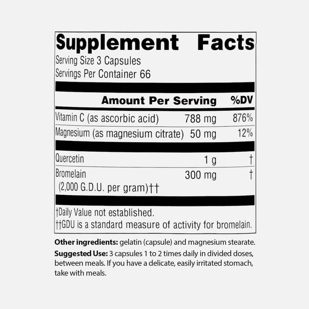 Activated Quercetin Bioflavonoid Complex - 200 Capsules