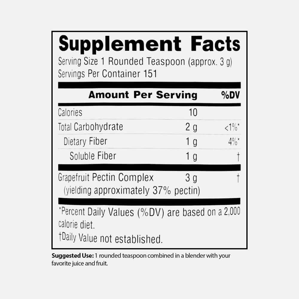 Grapefruit Pectin Soluble Fiber 5g - 16 oz Powder