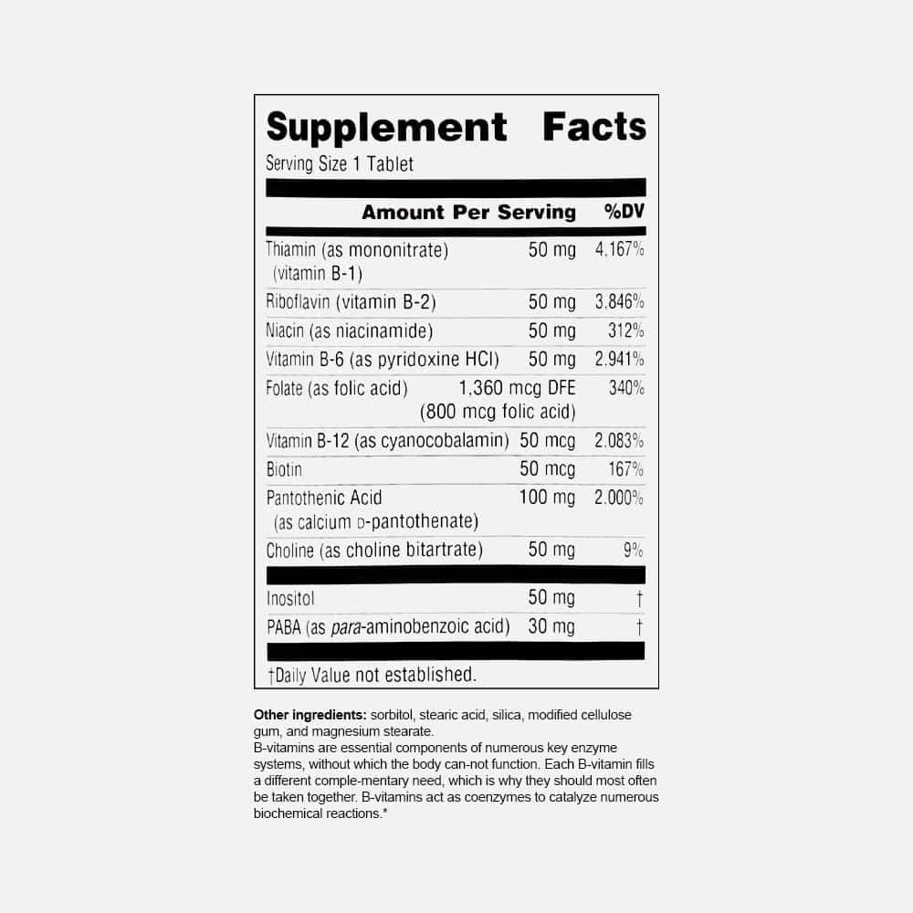 Source Naturals B-50 Complex 50mg - 250 Tablets