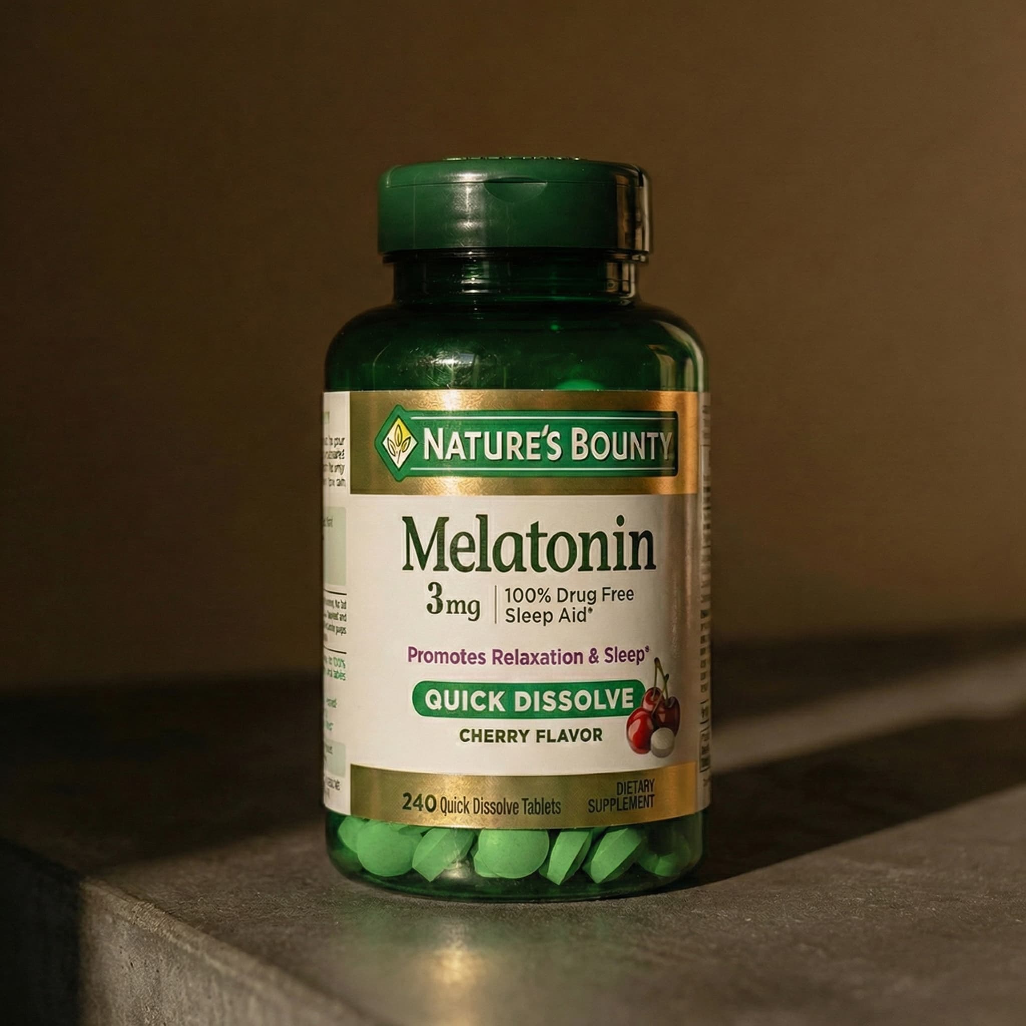 Melatonin 3mg - 240 Quick Dissolve Tablets (Cherry)