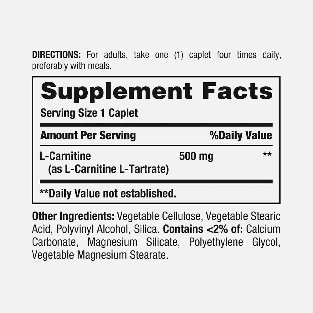 L-Carnitine 500mg - 30 Tablets