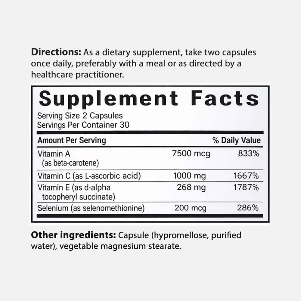 Beta Carotene C & E Plus Selenium - 60 Veg Capsules
