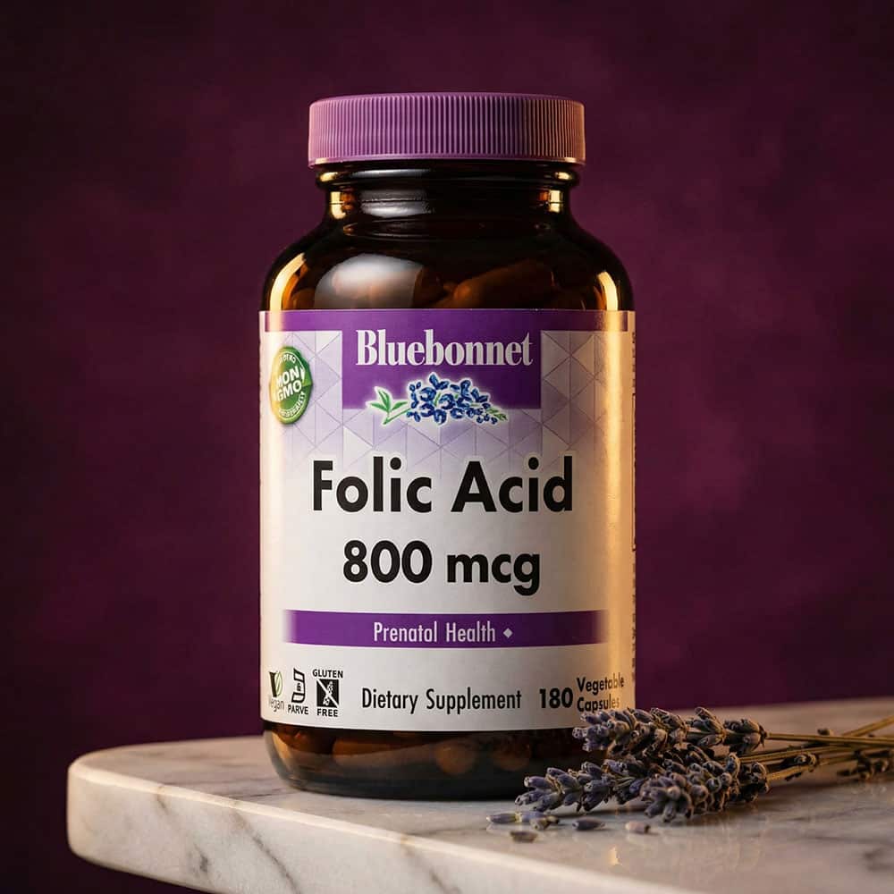Folic Acid 800mcg - 180 Vegetable Capsules