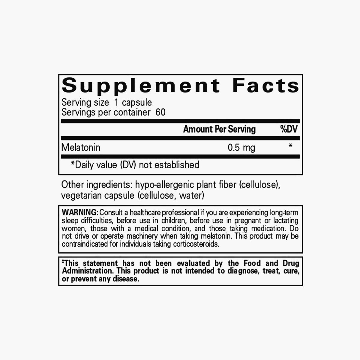 Melatonin 0.5mg