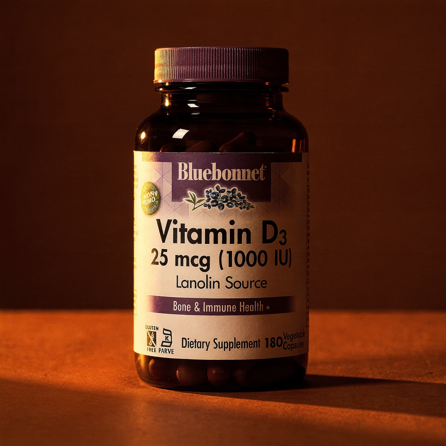 Vitamin D3 1000 IU (25 mcg) - 180 Veggie Capsules