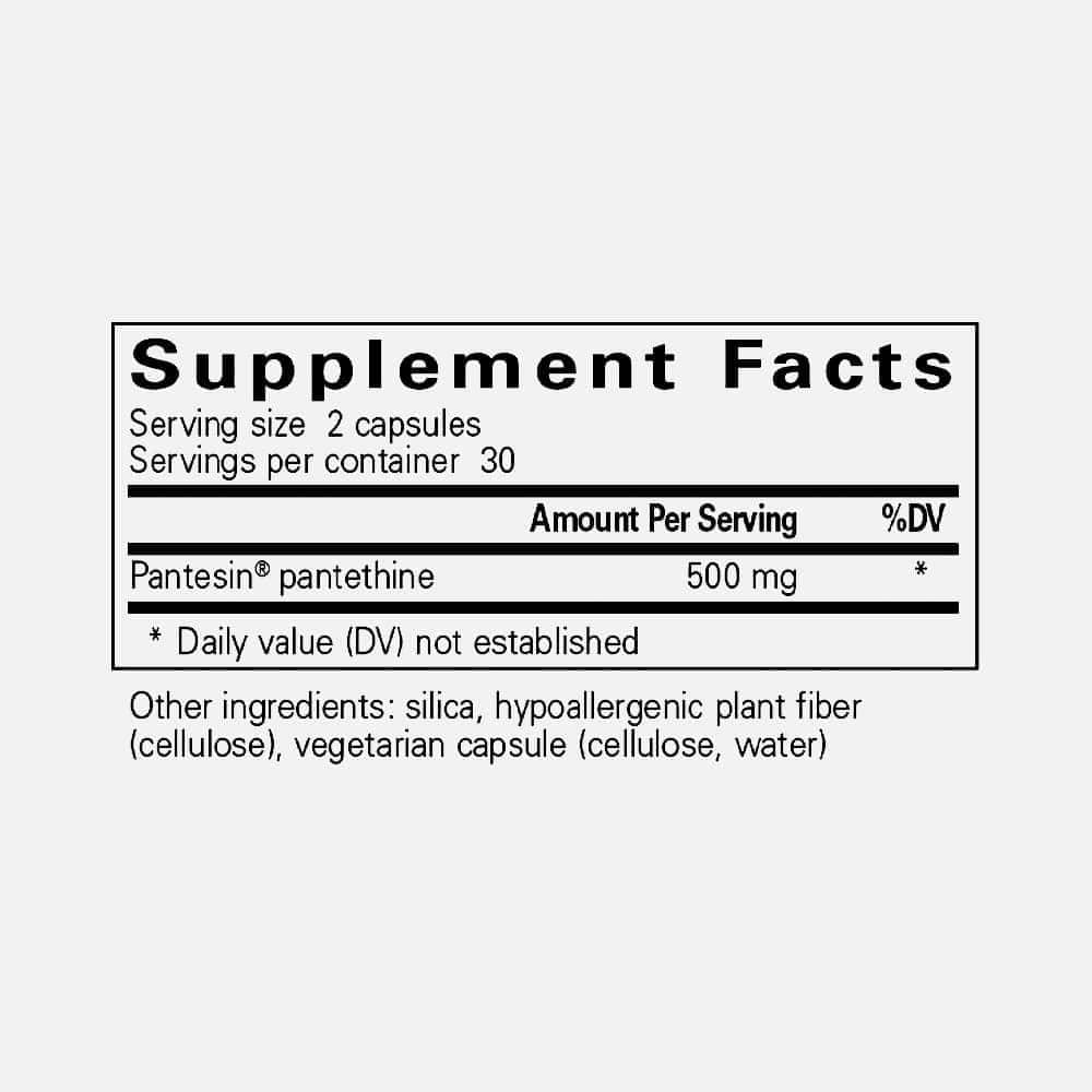 Pantethine 500mg - 60 Capsules