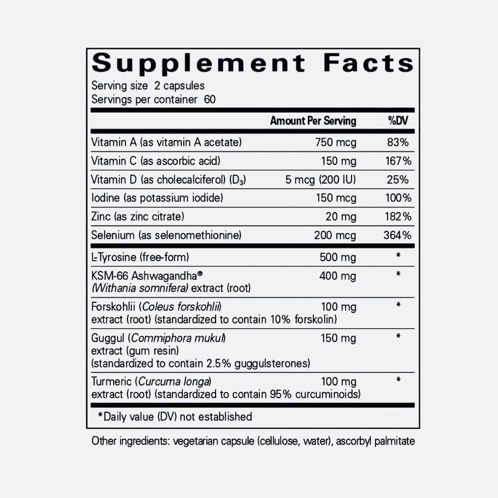 Thyroid Support Complex with Iodine - 120 Capsules