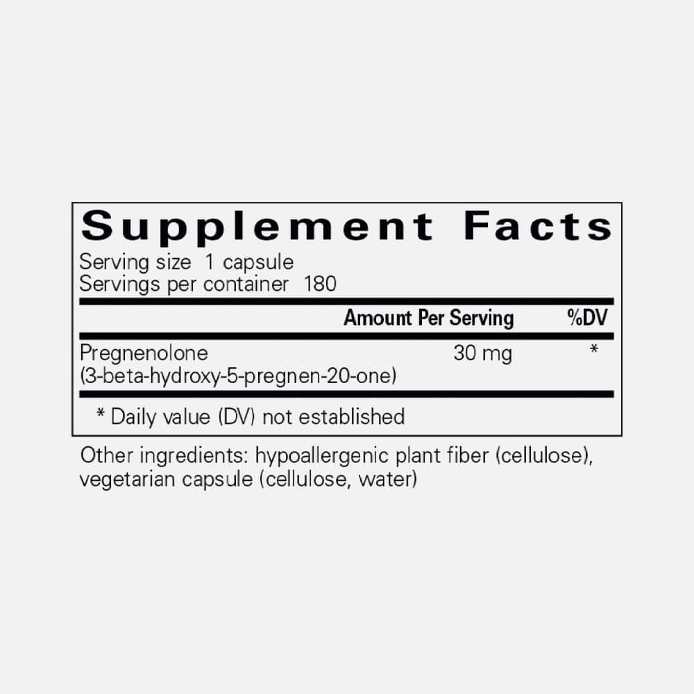 Pregnenolone 30mg - 180 Vegan Capsules