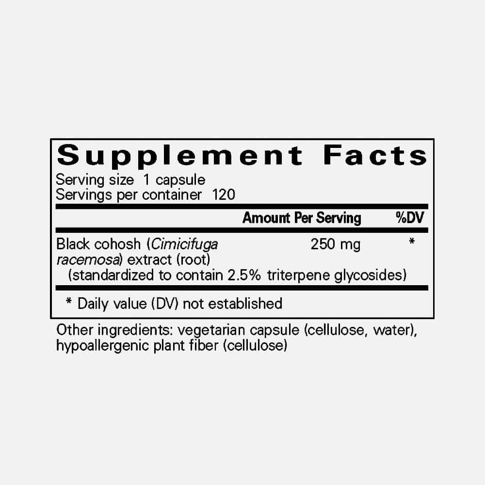 Black Cohosh 2.5 40mg - 120 Capsules