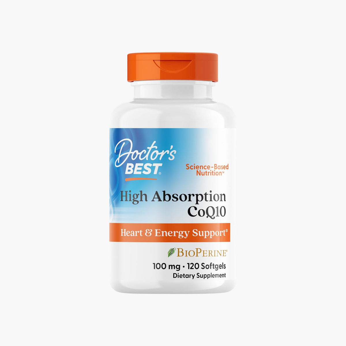 Doctor's Best - High Absorption CoQ10 with BioPerine 100mg - 120 Softgels