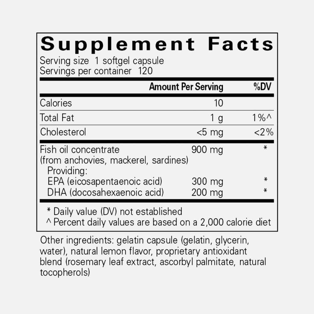EPA/DHA Fish Oil with Lemon