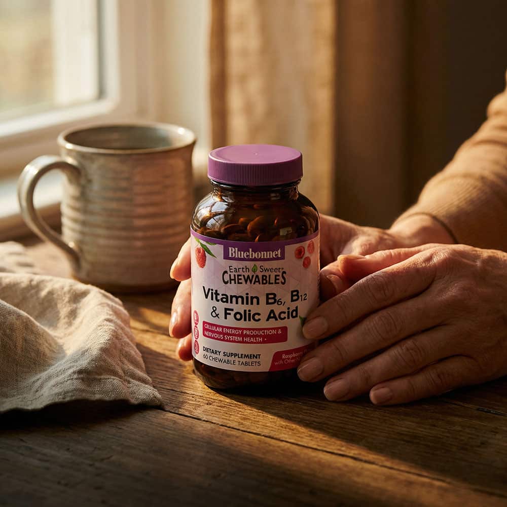 Vitamin B6 B12 & Folic Acid - 60 Chewable Tablets