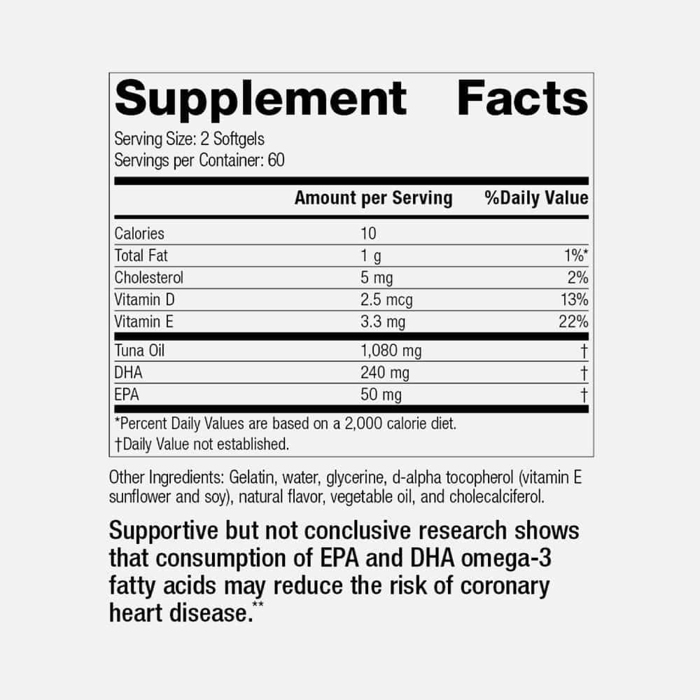 Tuna Omega-3 120 Perles - Chewable Softgels