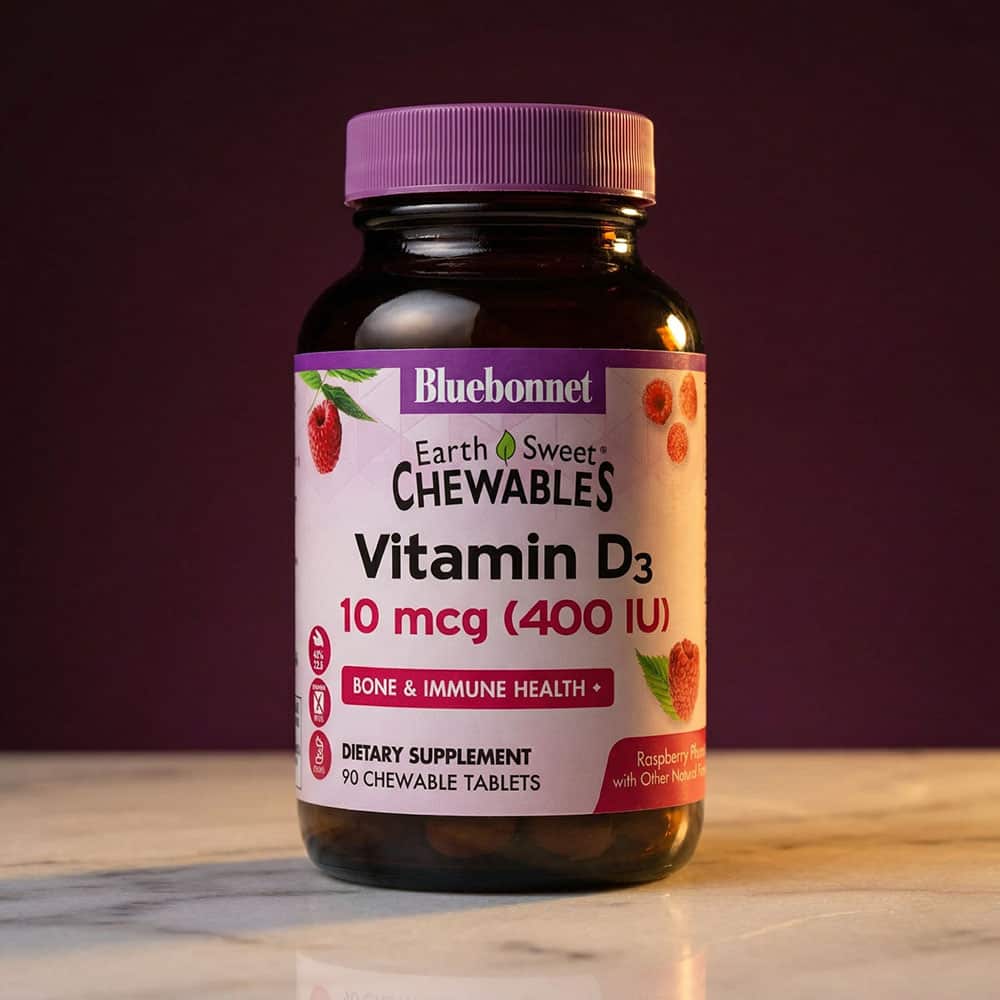 Vitamin D3 400 IU - 90 Chewable Tablets (Raspberry)
