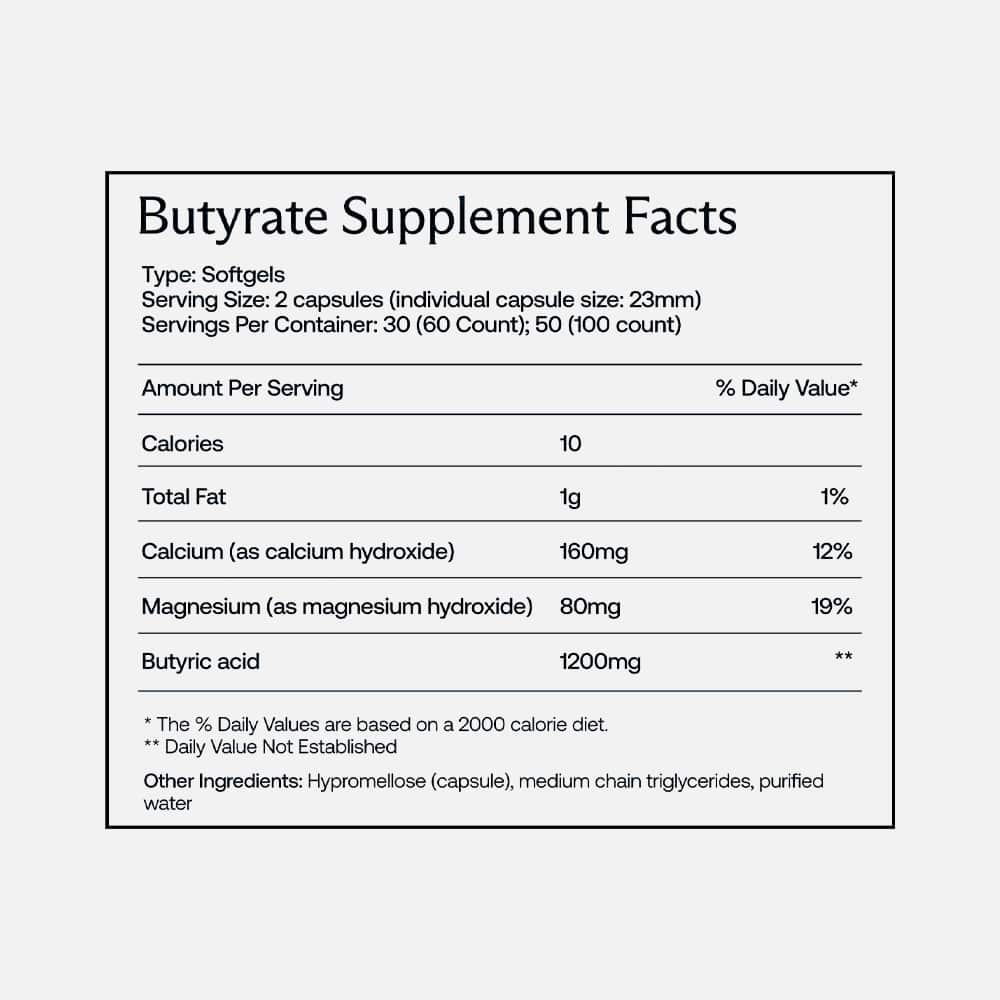 Cal-Mag Butyrate 550mg - 100 Capsules