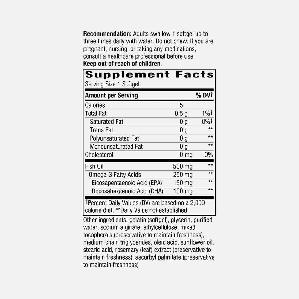 Fisol, Fish Oil Omega-3 250mg - 180 Softgels