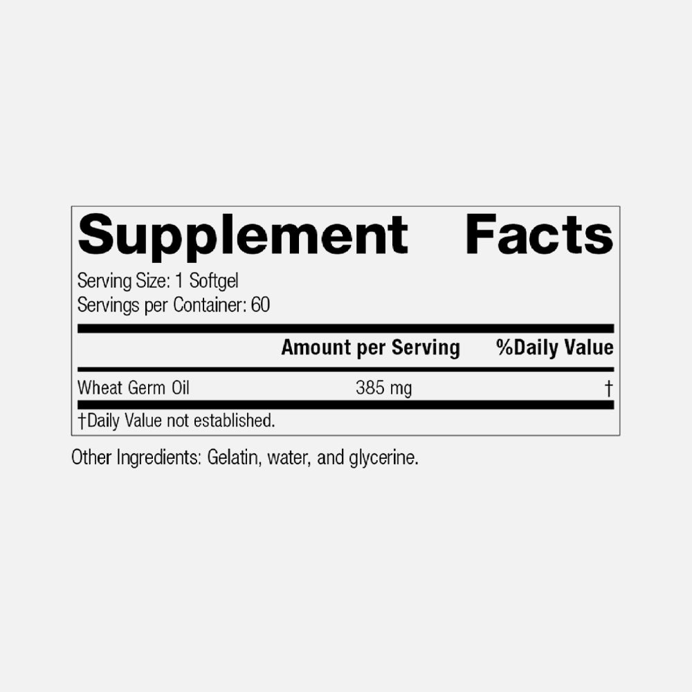 Wheat Germ Oil 500mg - 60 Softgels