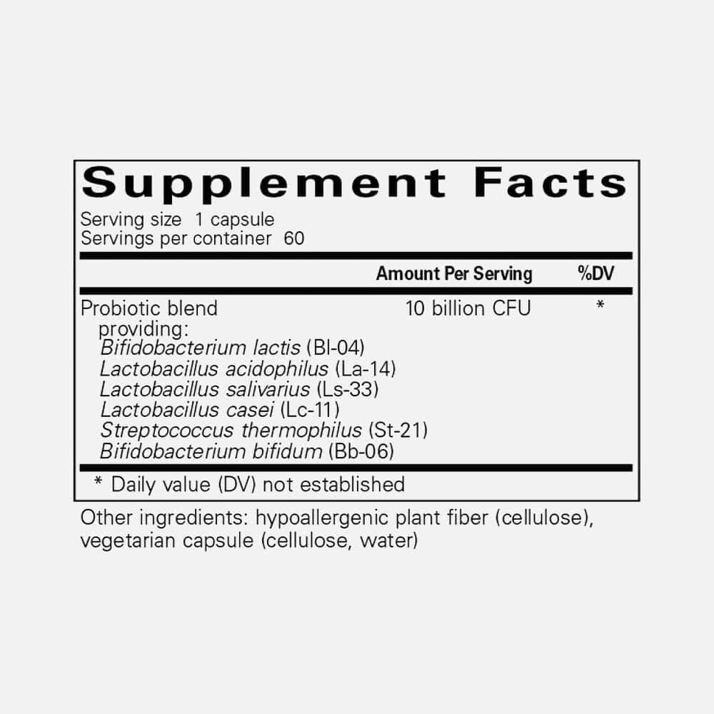 Probiotic G.I. 10 Billion CFU - 60 Capsules