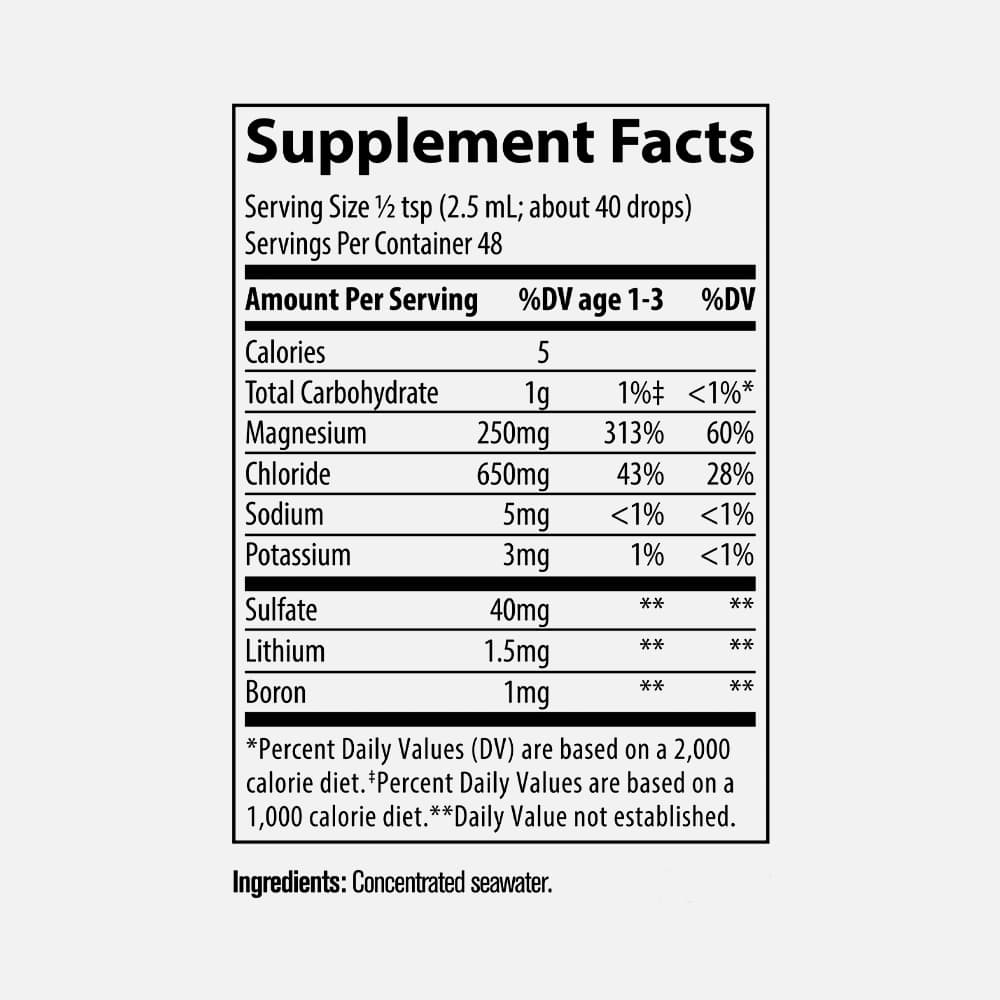 ConcenTrace Trace Mineral Drops 250mg - 4 oz Liquid