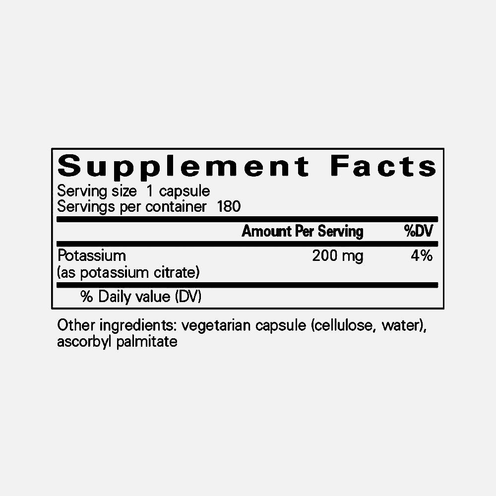 Potassium Citrate 99mg - 180 Capsules