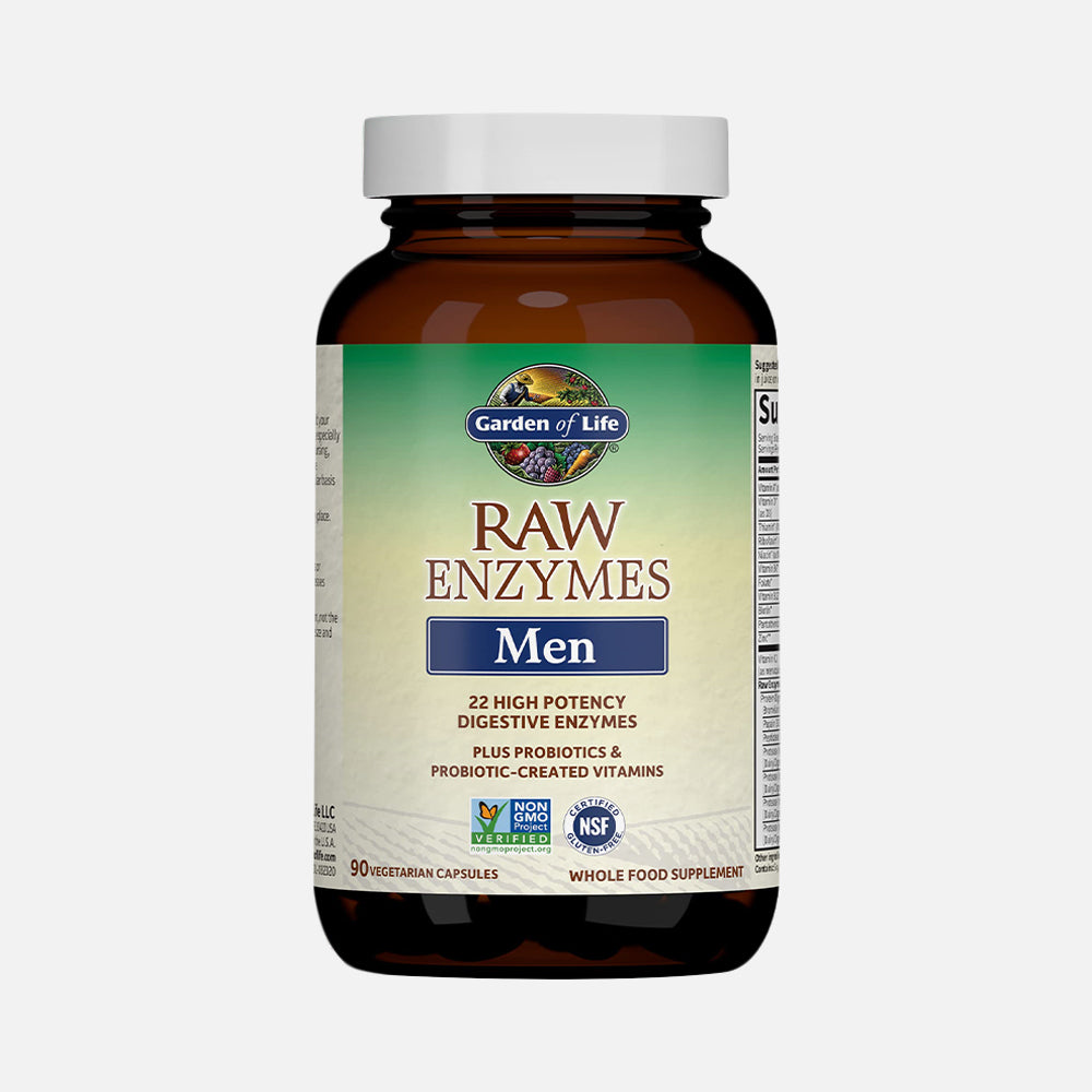 RAW Enzymes for Men with Probiotics - 90 Capsules