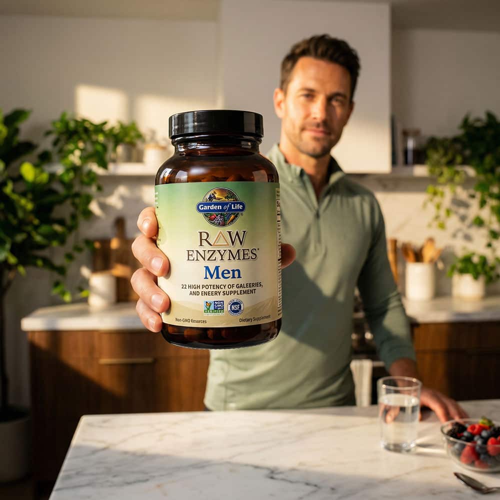 RAW Enzymes for Men with Probiotics - 90 Capsules