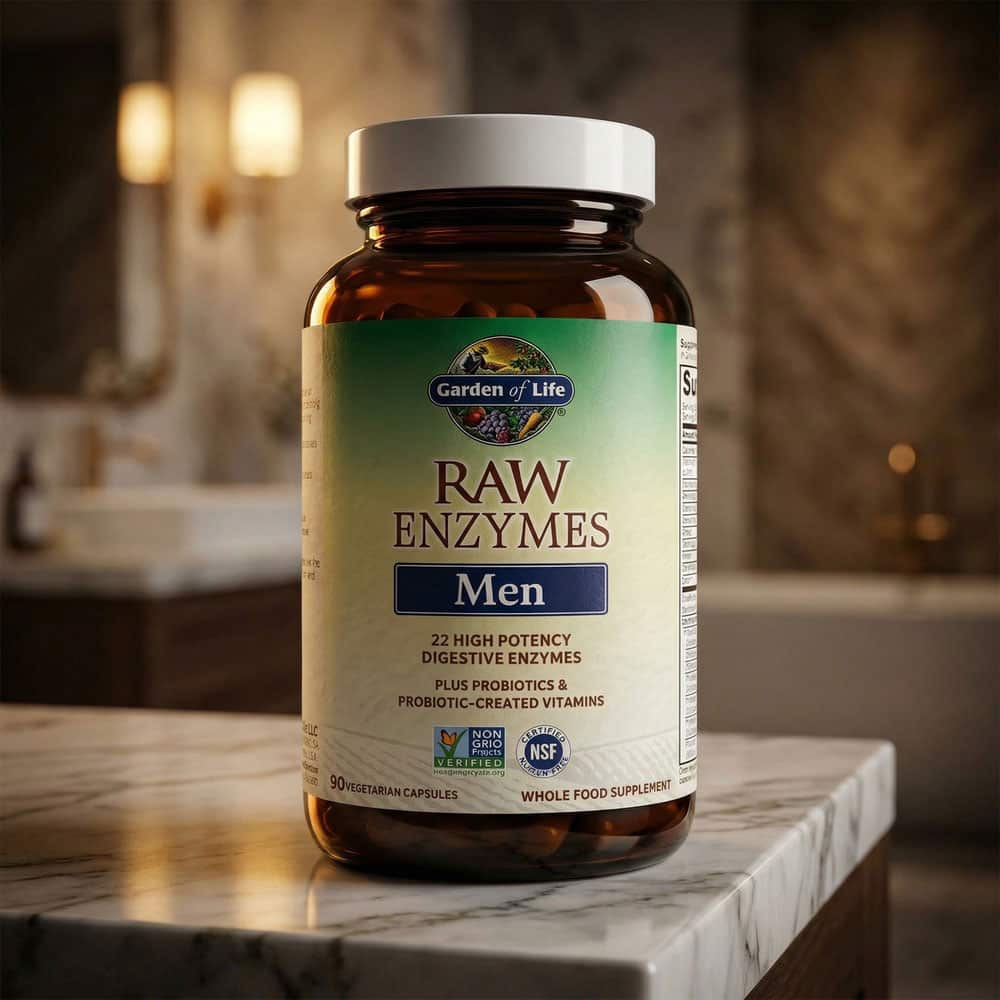 RAW Enzymes for Men with Probiotics - 90 Capsules