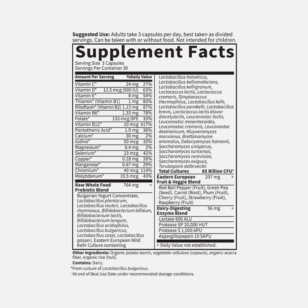 Raw Probiotics for Women 85 Billion CFU - 90 Capsules