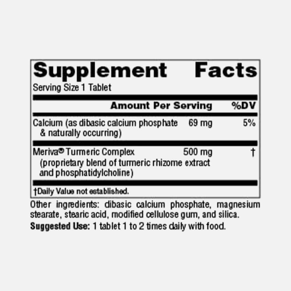 Turmeric with Meriva 500mg - 60 Tablets