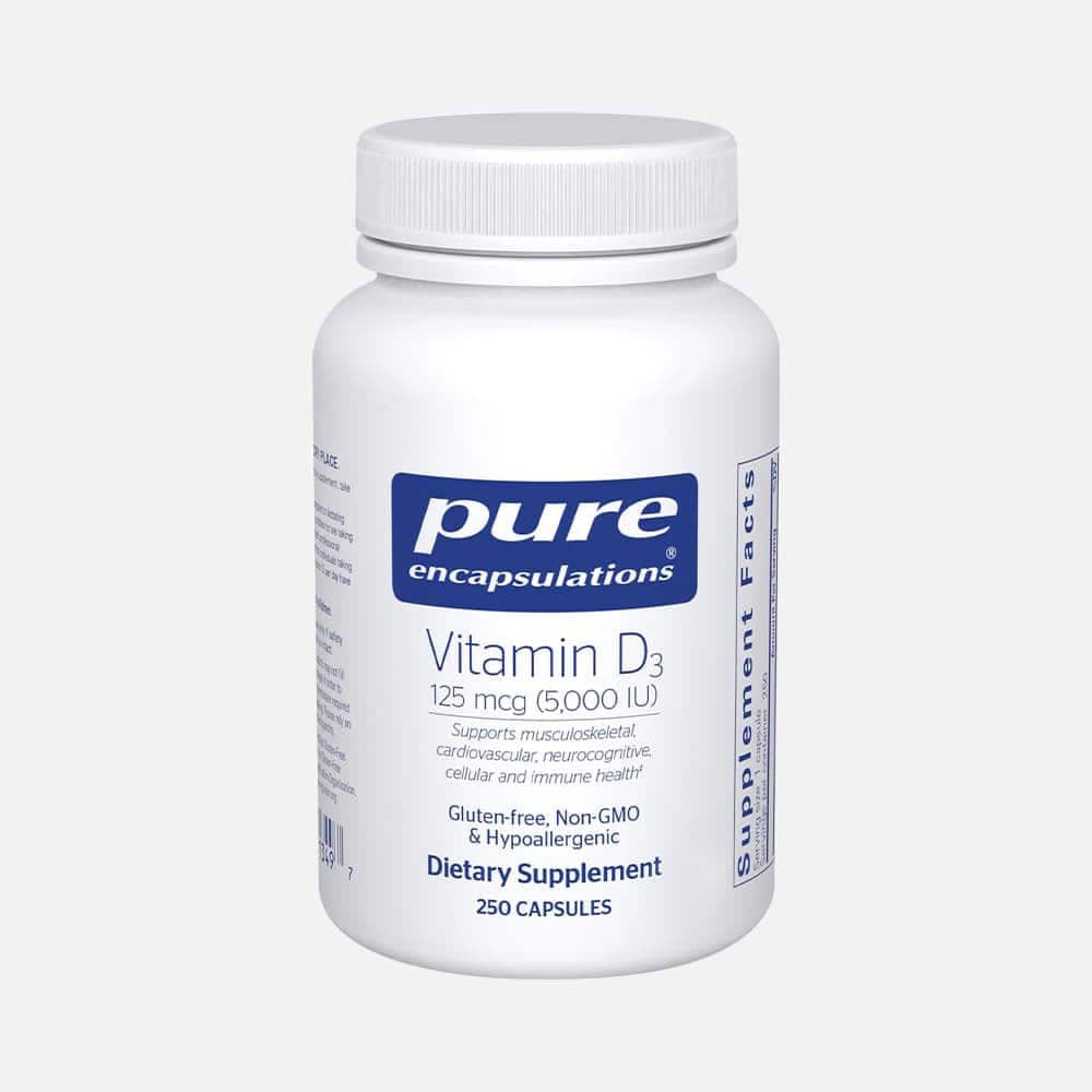 Vitamin D3 125mcg (5,000 IU) - 250 Capsules