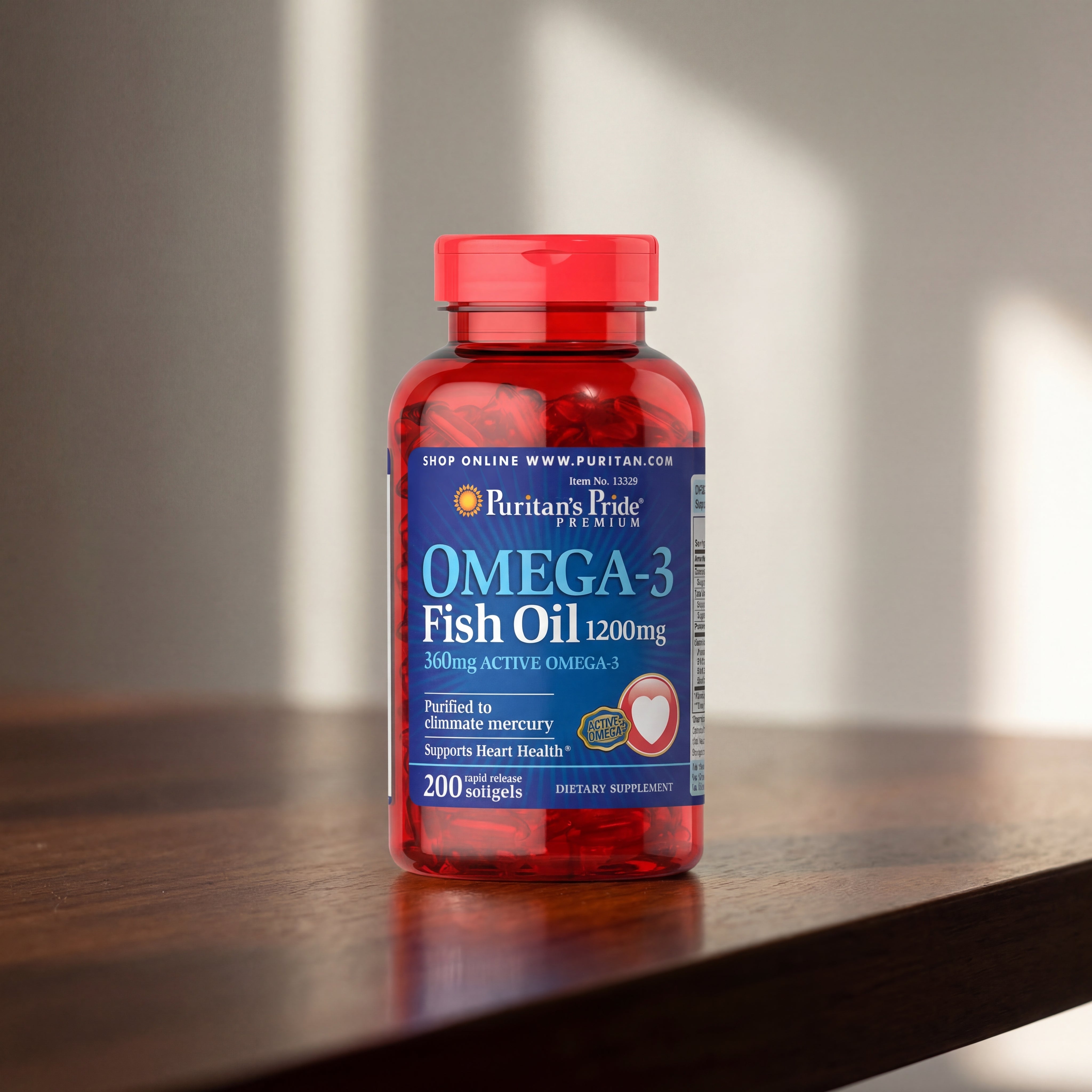Omega-3 Fish Oil 1200mg - 200 Softgels
