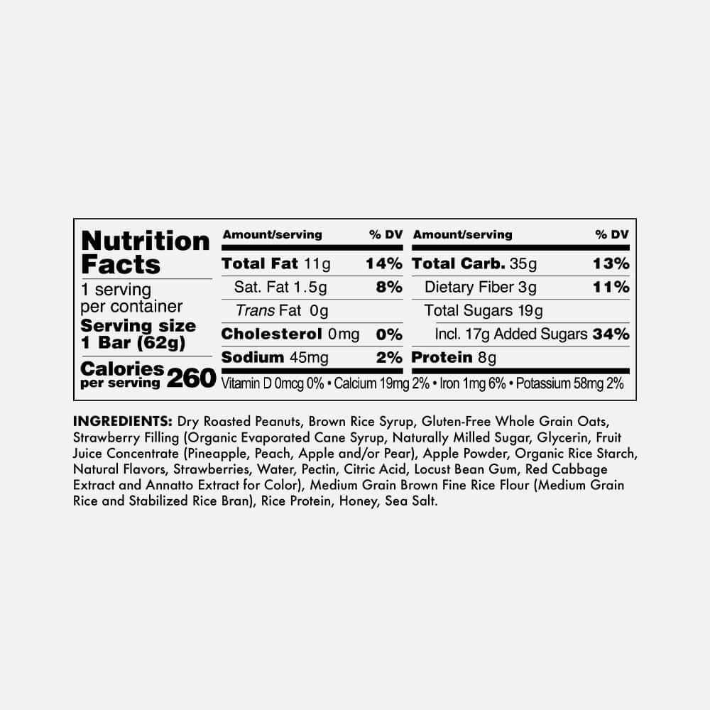 Peanut Butter & Jelly Energy Bar 8g Protein - 12 Bars