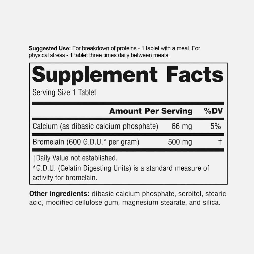 Bromelain 500mg - 60 Tablets