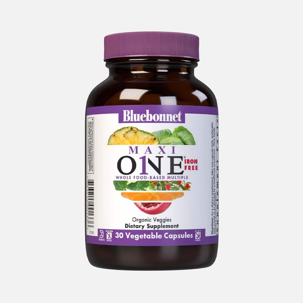Maxi One Whole Food Multiple Iron Free- 30 Vegetable Capsules