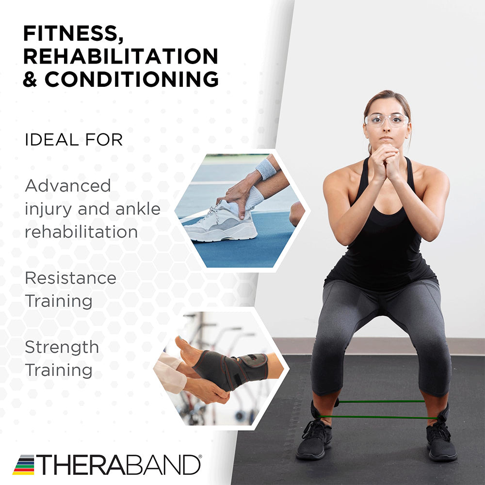 THERABAND Resistance Tubes Heavy Level 3 - 12" with Cuffs