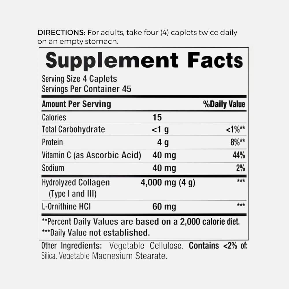 Puritan's Pride Hydrolyzed Collagen 1000mg 180 Caplets