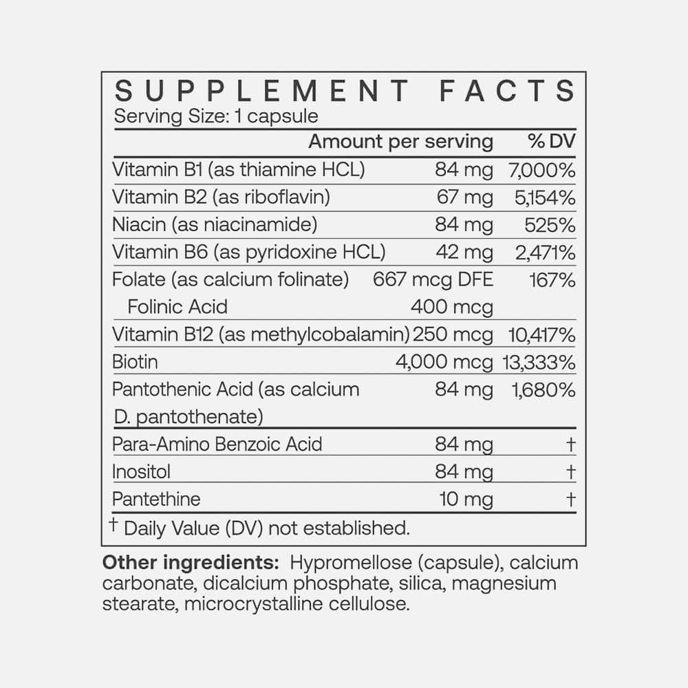 Vitamin B Complex 9-Vitamin Blend - 90 Capsules